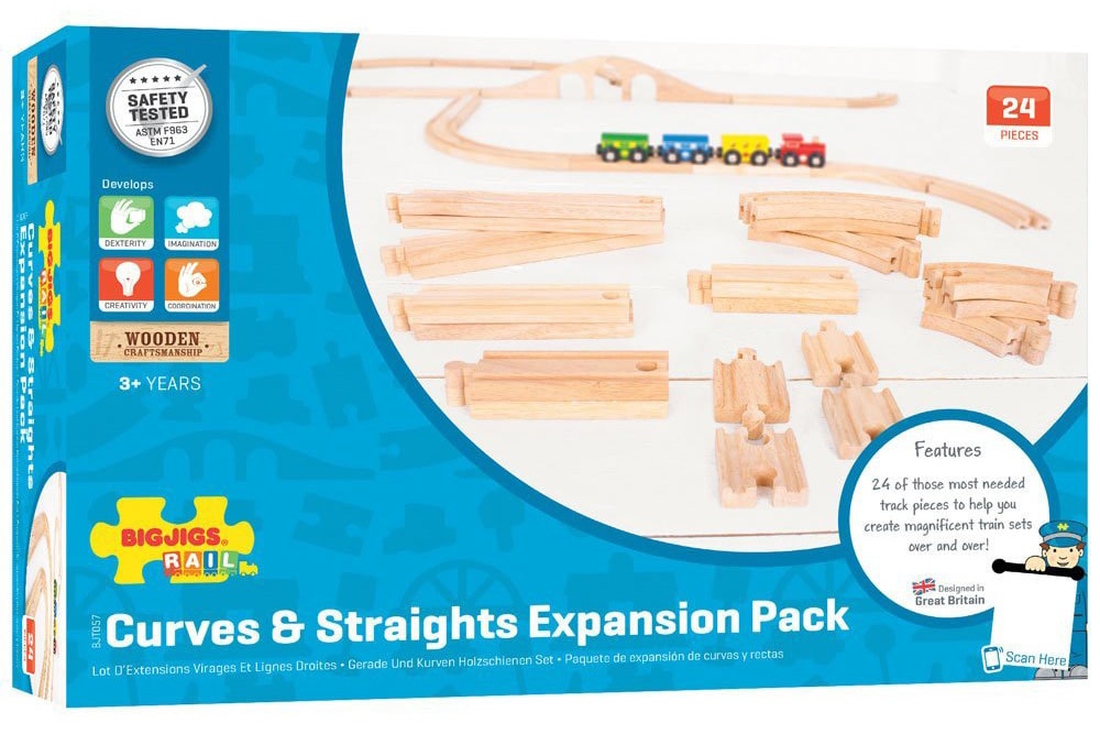 Set De Vías De Tren De Ciudad Compatible Con Duplo, 14 Rectas, 30 Curvas, 1 Cruce Y 2 Desvíos, Para Niños A Partir De 2 Años